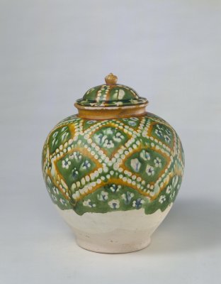 图片[1]-Tri-color covered pot-China Archive
